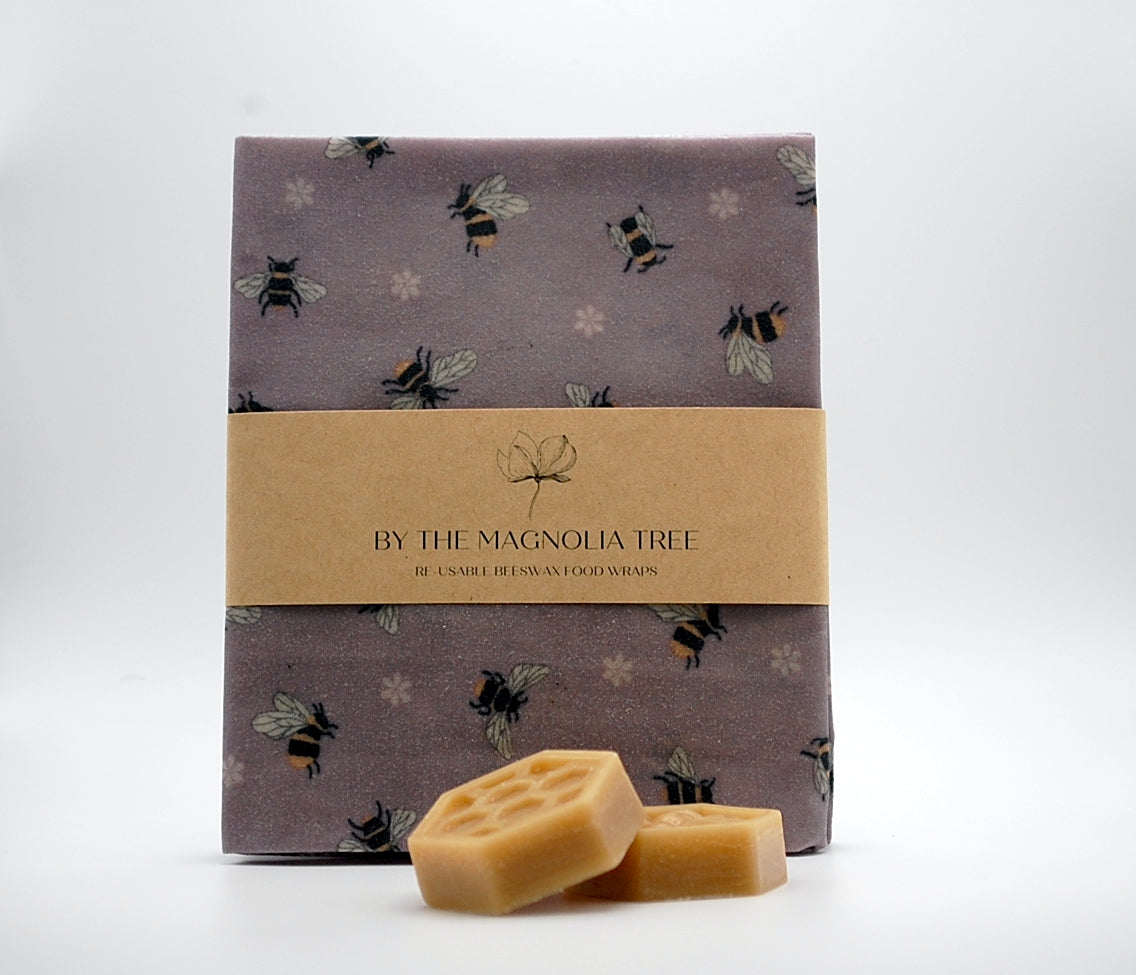 Re-usable Beeswax Wraps - Bee Print